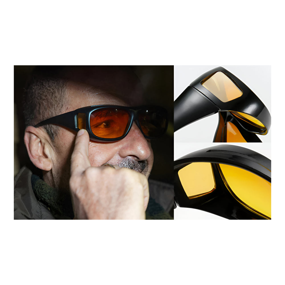 Anti Glare Night Vision Driving Glasses Yellow Lenses