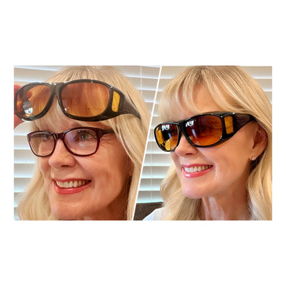 Anti Glare Night Vision Driving Glasses Yellow Lenses