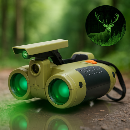 Fun Kids Night Vision Spy Binoculars for Outdoor Play - Lusomart
