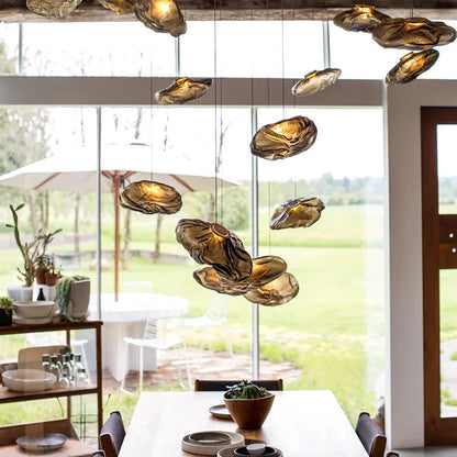 Airy Cloud Glass Drop Light