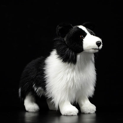 Friendly Border Collie Stuffed Dog Toy - Lusomart