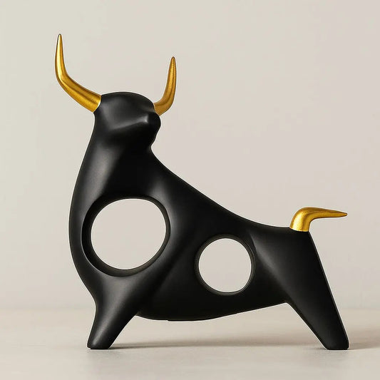 Dark Luxury Resin Bull Figure - Lusomart