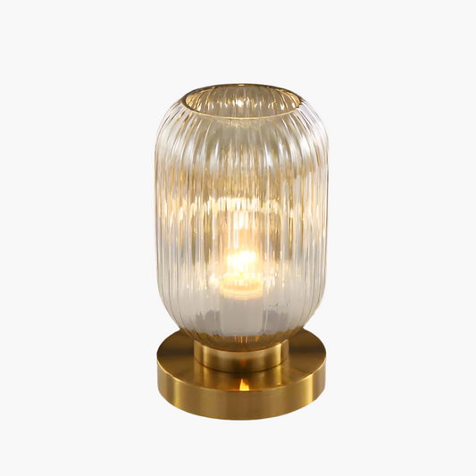 Contemporary Textured Glass Desk Lamp - Lusomart
