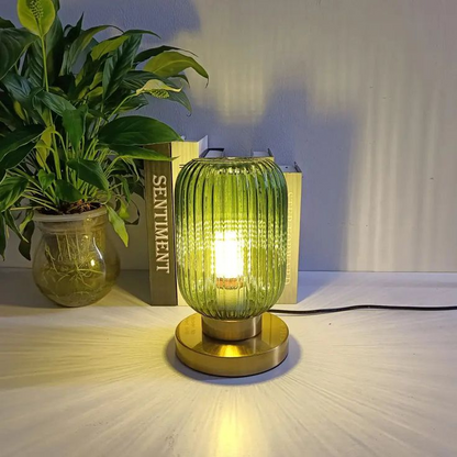 Contemporary Textured Glass Desk Lamp