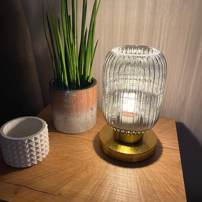 Contemporary Textured Glass Desk Lamp