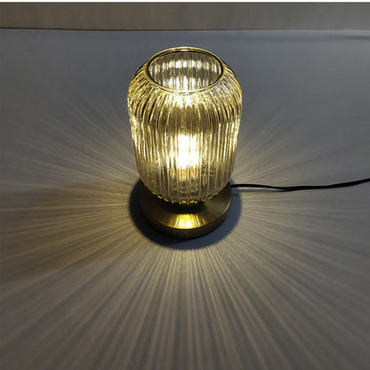 Contemporary Textured Glass Desk Lamp