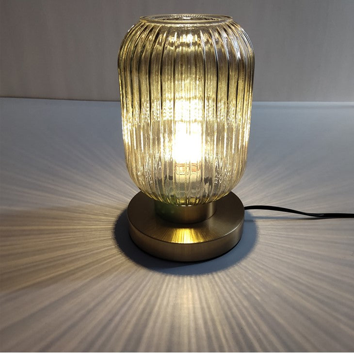 Contemporary Textured Glass Desk Lamp
