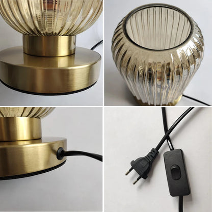 Contemporary Textured Glass Desk Lamp