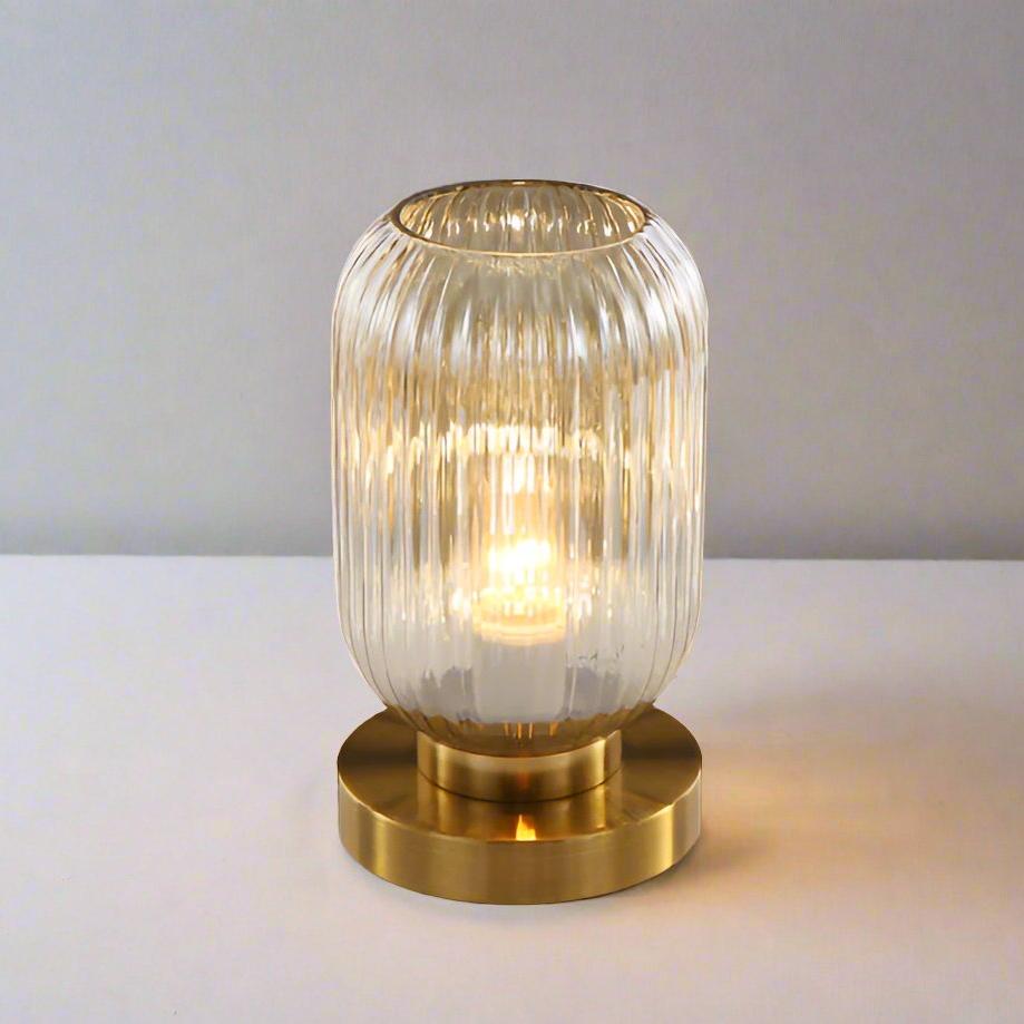 Contemporary Textured Glass Desk Lamp