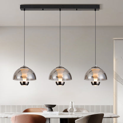 Warm Bronze Three Pendant Lighting Fixture