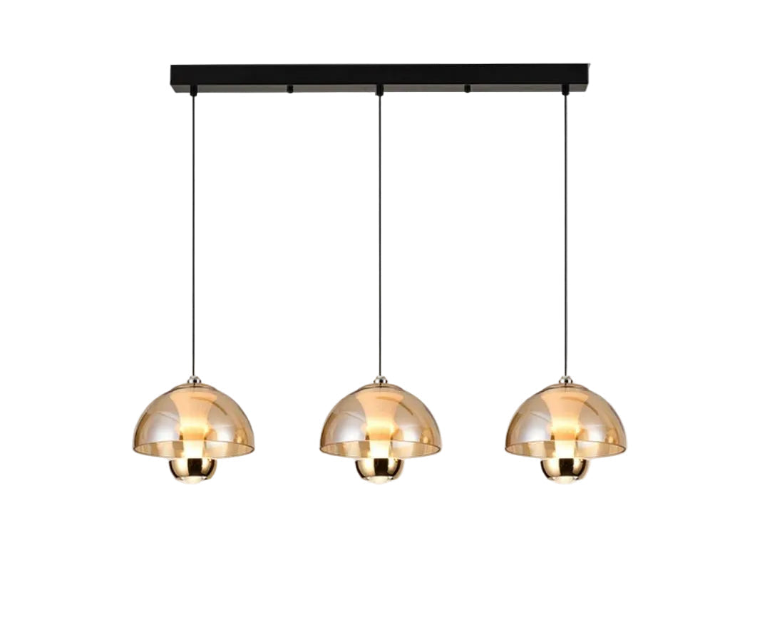 Warm Bronze Three Pendant Lighting Fixture - Lusomart