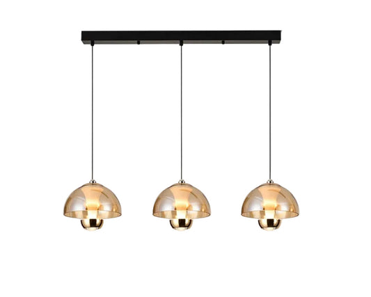 Warm Bronze Three Pendant Lighting Fixture - Lusomart