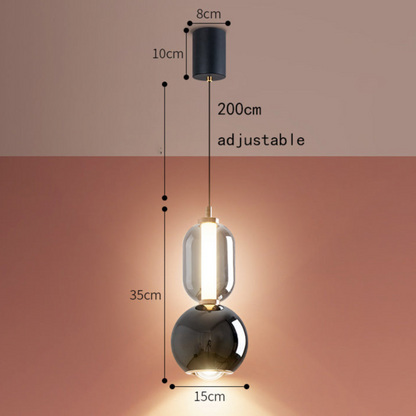 Sleek Crystal Drop Pendant Lamp