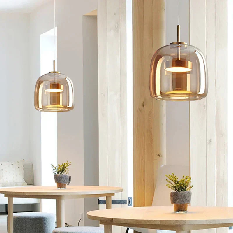 Elegant Glass Drop Pendant Lighting Fixture