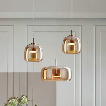 Stylish Glass Pendant Lamp – Soft Warm Lighting