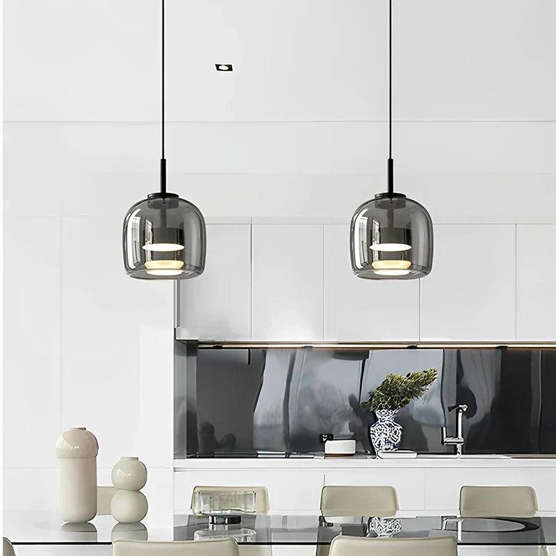 Stylish Glass Pendant Lamp – Soft Warm Lighting