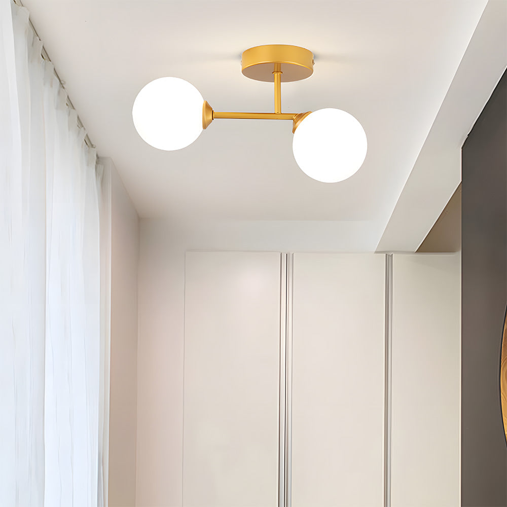 NordicAura | Elegant Modern Glass Sphere Flush Mount Ceiling Light 2