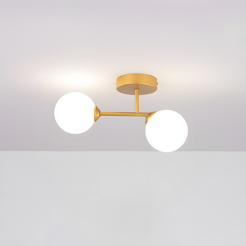 NordicAura | Elegant Modern Glass Sphere Flush Mount Ceiling Light 3