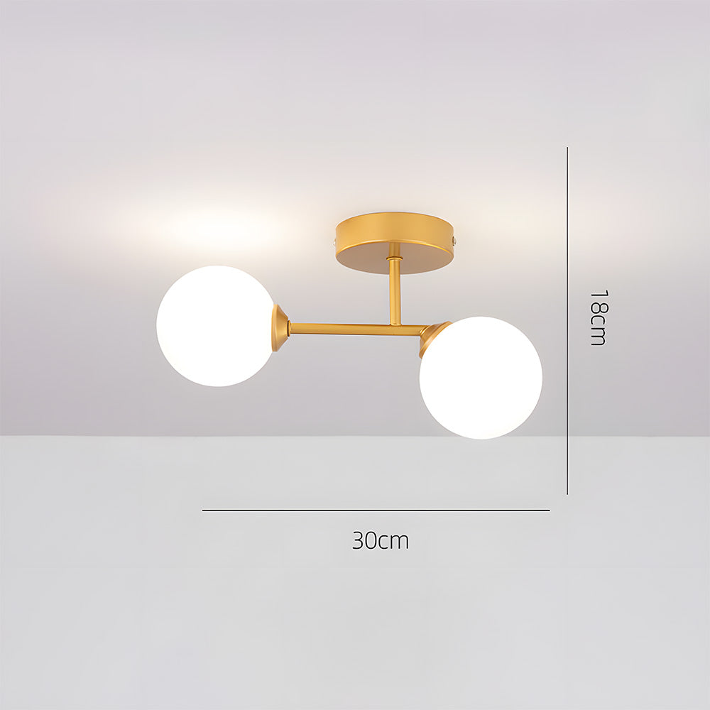 NordicAura | Elegant Modern Glass Sphere Flush Mount Ceiling Light 4