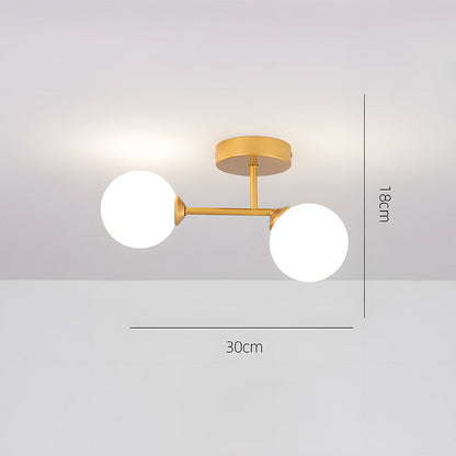 NordicAura | Elegant Modern Glass Sphere Flush Mount Ceiling Light 4