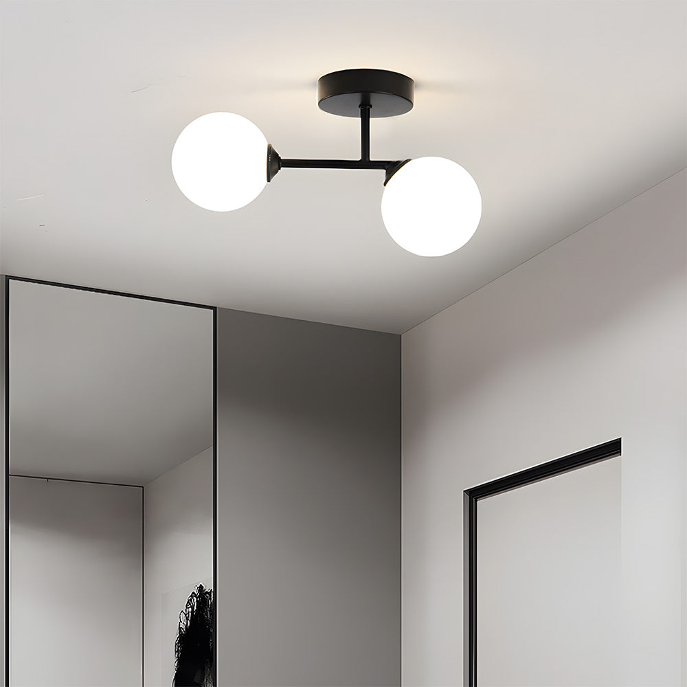 NordicAura | Elegant Modern Glass Sphere Flush Mount Ceiling Light 7