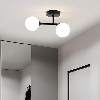 NordicAura | Elegant Modern Glass Sphere Flush Mount Ceiling Light 7