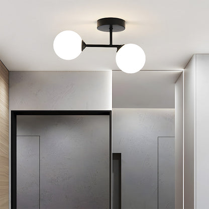 NordicAura | Elegant Modern Glass Sphere Flush Mount Ceiling Light 8