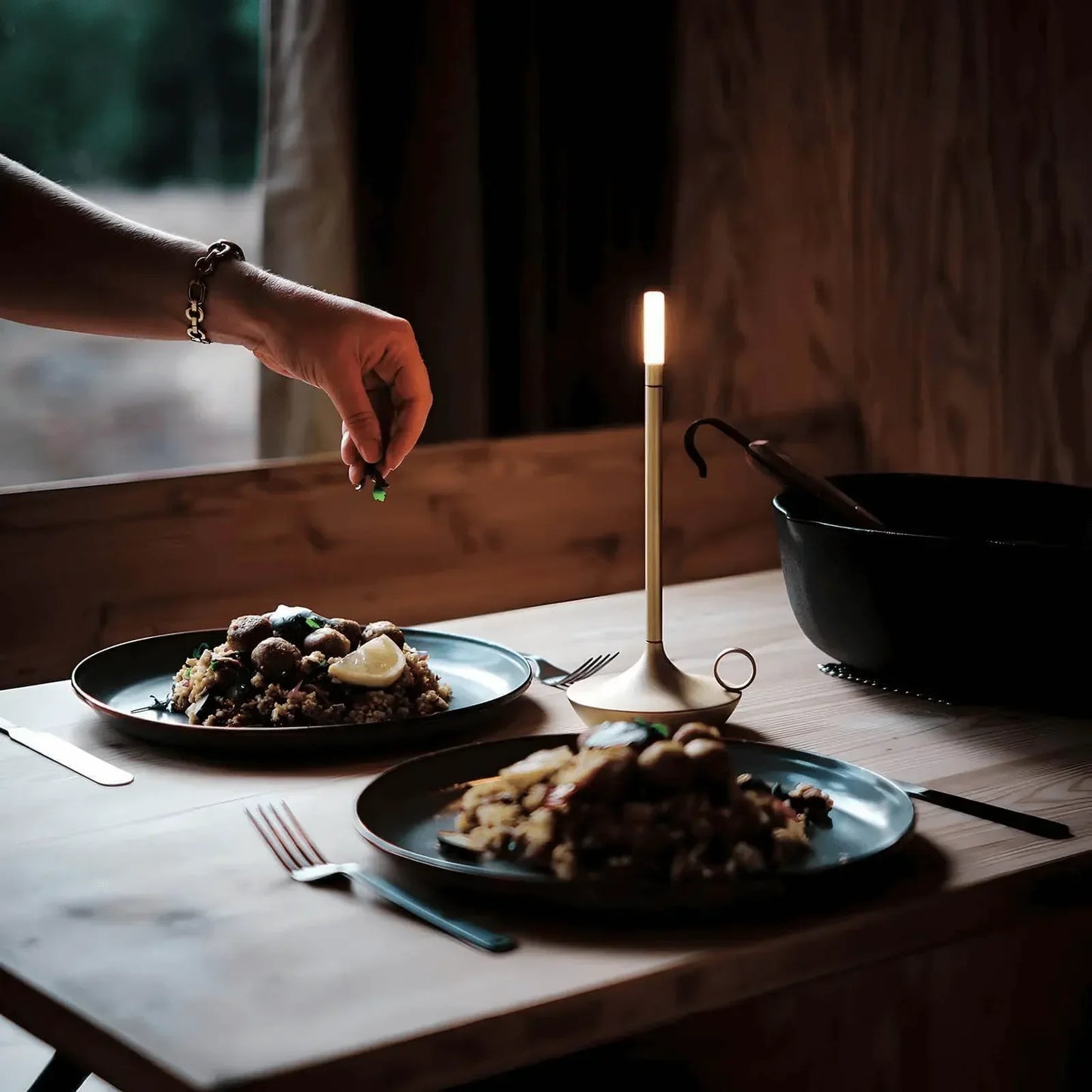 Contemporary LED Table Lamp - Portable Dimmable Light