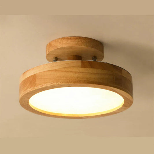 Rustic Natural Wood Pendant Lamp - Lusomart