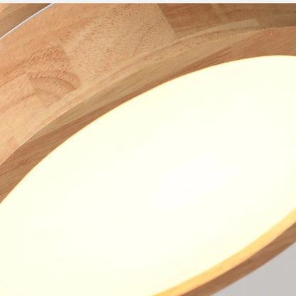 Rustic Natural Wood Pendant Lamp