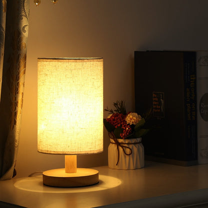 Sleek Wooden LED Table Lamp for Modern Home Office - Lusomart