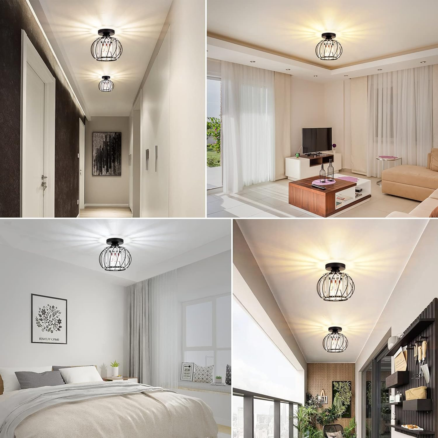 Nordic Luxury Glass Hallway Ceiling Lighting 5