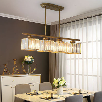 Stylish Triple Glass Kitchen Island Light