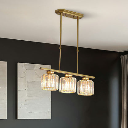 Stylish Triple Glass Kitchen Island Light