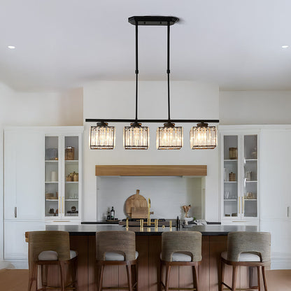 Stylish Triple Glass Kitchen Island Light
