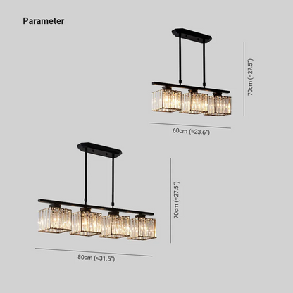 Stylish Triple Glass Kitchen Island Light
