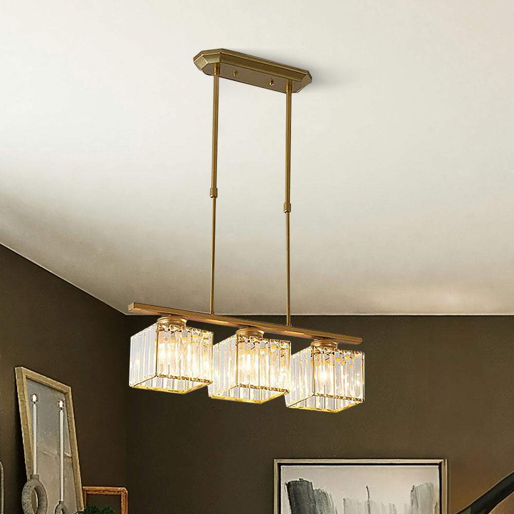 Stylish Triple Glass Kitchen Island Light