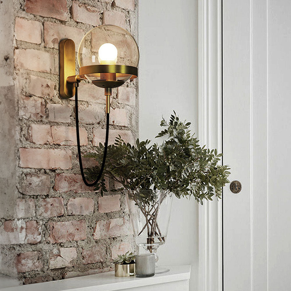 Nordic Retro Style Glass Ball Wall Lamp 1