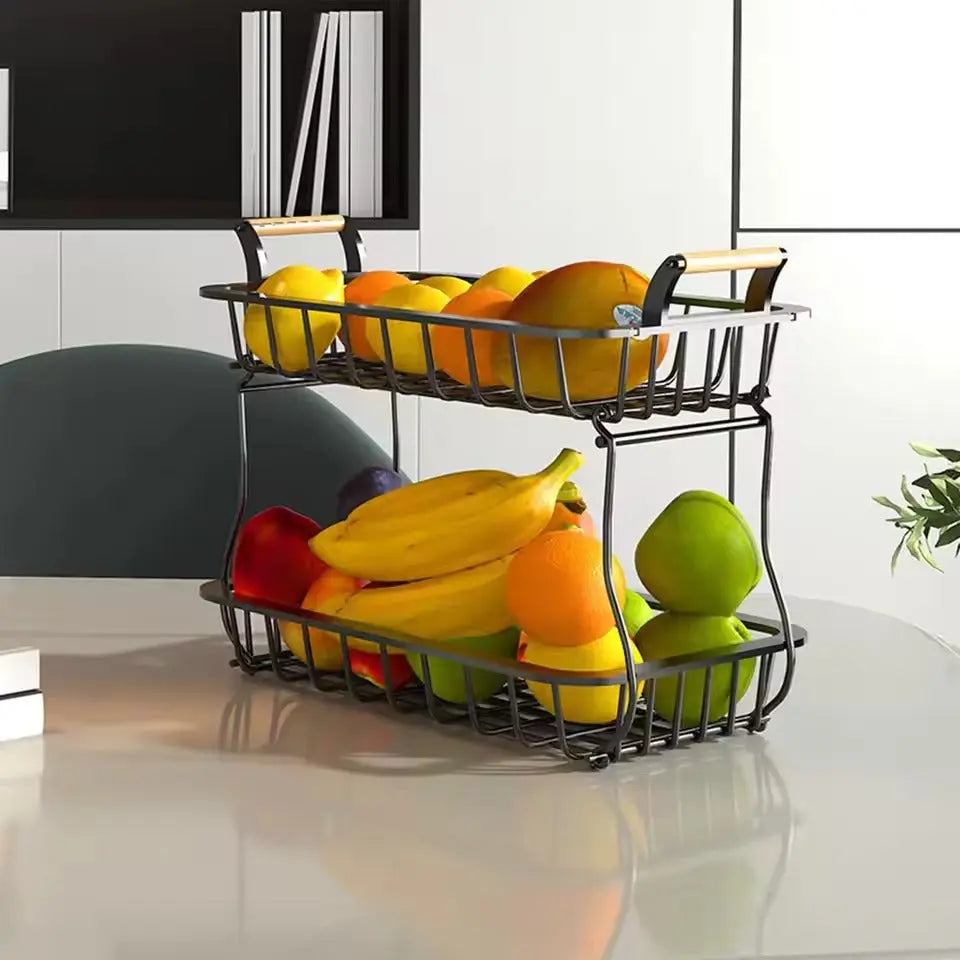 Space Saving Double Layer Shelf - Lusomart
