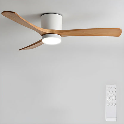 Rustic Wooden Ceiling Fan Light with LED 42 48 Inch