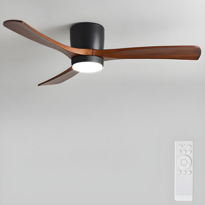Rustic Wooden Ceiling Fan Light with LED 42 48 Inch