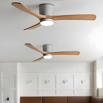 Rustic Wooden Ceiling Fan Light with LED 42 48 Inch