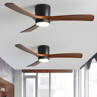 Rustic Wooden Ceiling Fan Light with LED 42 48 Inch