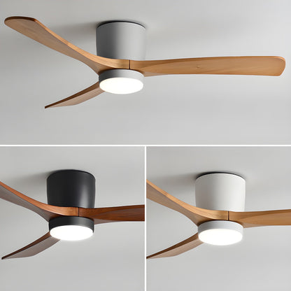 Rustic Wooden Ceiling Fan Light with LED 42 48 Inch