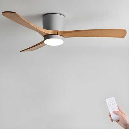 Rustic Wooden Ceiling Fan Light with LED 42 48 Inch