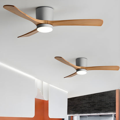 Rustic Wooden Ceiling Fan Light with LED 42 48 Inch - Lusomart