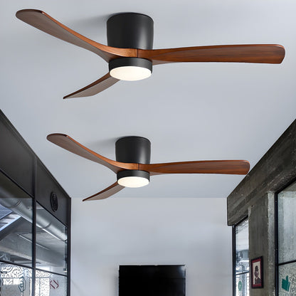 Rustic Wooden Ceiling Fan Light with LED 42 48 Inch