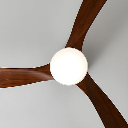Rustic Wooden Ceiling Fan Light with LED 42 48 Inch