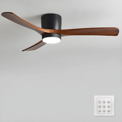 Rustic Wooden Ceiling Fan Light with LED 42 48 Inch