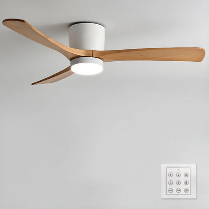 Rustic Wooden Ceiling Fan Light with LED 42 48 Inch